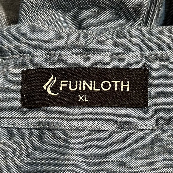 •Fuinloth• Ladies Chambray Button Down Long Sleeve Shirt - Size XL - Picture 2 of 8